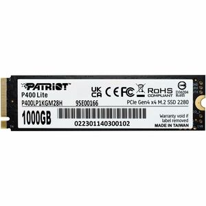 Patriot Memory P400 Lite 1000 GB Solid State Drive - M.2 2280 Internal - PCI Express NVMe (PCI Express NVMe 4.0 x4) - PEGASUSS 