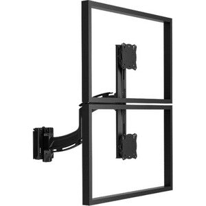 Chief Kontour K4 1x2 Vertical Dual Monitor Wall Mount - For Displays up to 24" - Black - PEGASUSS 