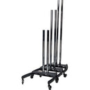 Premier Mounts Dual Pole Cart Base with Nesting Capability and PSD-HDCA Mount Adapter - PEGASUSS 
