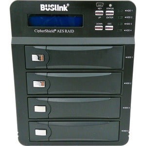 Buslink CipherShield FIPS 140-2 4-bay USB 3.0 eSATA AES 256-bit Encrypted External Drive