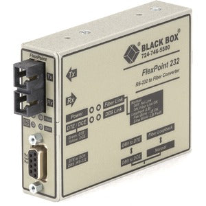Black Box FlexPoint RS-232 to Fiber Converter, 850-nm Multimode, 2.5 km, SC - PEGASUSS 