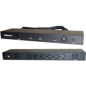 Weltron 9 Outlet Rack Mount Power Strip Surge Protector w/ 15ft Cord - PEGASUSS 