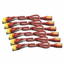 Power Cord Kit (6 ea), Locking, C13 to C14, 1.2m, North America, Red - PEGASUSS 