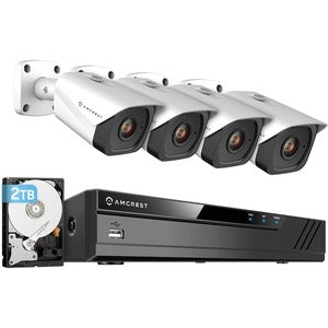 Amcrest NV4108E-IP8M-2496EW4-2TB Video Surveillance System - 2 TB HDD - PEGASUSS 