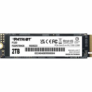 Patriot Memory P320 2 TB Solid State Drive - M.2 2280 Internal - PCI Express NVMe (PCI Express NVMe 3.0 x4) - PEGASUSS 