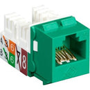 Black Box 25-PK Green Unshielded CAT6 Keystone Jack, 110 Punchdown, TAA - PEGASUSS 