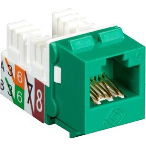 Black Box 25-PK Green Unshielded CAT6 Keystone Jack, 110 Punchdown, TAA - PEGASUSS 