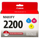 Canon PGI-2200 CMY Original Inkjet Ink Cartridge - Yellow, Cyan, Magenta - 3 Pack - PEGASUSS 