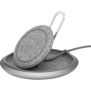 Moshi Lounge Q Wireless Charging Stand, Qi-certified 15 W Fast-charging with Adjustable Height for all Phones, Vertical or Horizontal Charging - PEGASUSS 