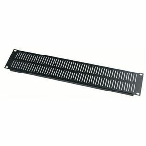 Middle Atlantic Vented 2RU Steel Rack Panel with 17% Open Area - 12 Pack - Black - PEGASUSS 