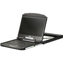 ATEN 1U Ultra Short Depth Single Rail WideScreen LCD Console (USB / HDMI)-TAA Compliant - PEGASUSS 