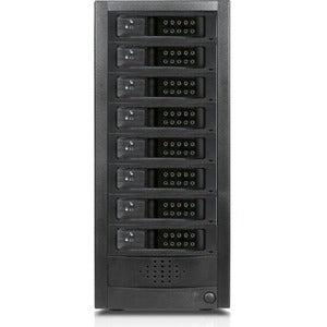 RAIDage JAGE9BT8HDBK-DE Drive Enclosure 12Gb/s SAS, SATA/600 - Mini-SAS HD Host Interface Tower - Black