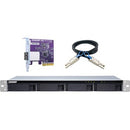 QNAP TL-R400S Drive Enclosure SATA/600 - Mini-SAS Host Interface - 1U Rack-mountable - PEGASUSS 