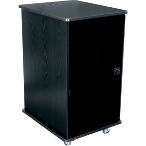 Middle Atlantic MFR Series 20RU Mobile Furniture Floor Standing Rack - Grained Ebony Ash - PEGASUSS 