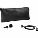 Shure WL185M Wired Microphone for Wireless Transmitter, Transportation - Black - PEGASUSS 