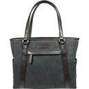 Urban Laptop Tote - Charcoal w/Brown Trim. - PEGASUSS 
