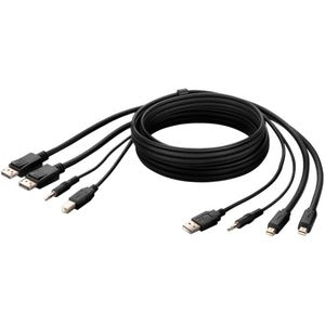 Belkin TAA 2 MDP t-to DP/USB/AUD CBL, VID M/M; USB A/B, 6' - PEGASUSS 