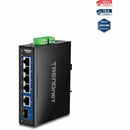 TRENDnet 6-Port Industrial 2.5G DIN-Rail Switch with 1 x 10G Port - PEGASUSS 
