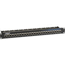 Black Box CAT5e Feed-Through Patch Panel - 1U, Shielded, 24-Port - PEGASUSS 