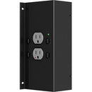 Chief Proximity Two Outlet In-Wall Power Box Kit - Black - PEGASUSS 