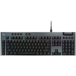 Logitech G915 X Low-Profile Wired Mechanical Gaming Keyboard, Double-Shot PBT Keycaps, Fully Programmable Keys, RGB Lighting, Aluminum Finish, GL Red Linear Switches - PC/Mac - PEGASUSS 