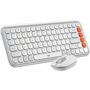 Logitech POP ICON COMBO, Bluetooth Keyboard and Mouse Combo, Comfortable Typing, Programmable Keys and Buttons, Quiet Clicks (Off-white & Orange) - PEGASUSS 