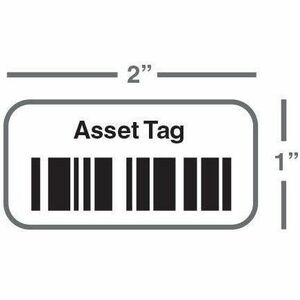Pre-printed paper asset tags, 2.0" x 1.0" (#2101-3100) - PEGASUSS 