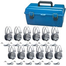 Hamilton Buhl Lab Pack, 12 SC-7V Deluxe-Sized Headphones Plus Carry Case - PEGASUSS 