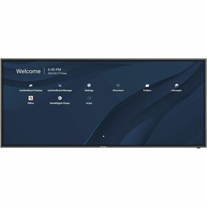 ViewSonic CDE105UW 105" 5K UHD (5120x2160px) Ultrawide 21:9 Digital Signage Display, 24/7 Operation, 500 cd/m2 High Brightness, Remote Management, Landscape and Portrait Mode - PEGASUSS 