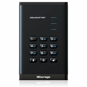 iStorage diskAshur PRO3 1 TB Portable Hard Drive | FIPS 140-3 Level 3 Pending | Incorporated Common Criteria EAL 5+ | PIN protected | Dust/Water Resistant | TAA Compliant