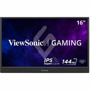 ViewSonic VX1654 16 Inch 1080p Portable IPS Gaming Monitor with 144Hz, AMD FreeSync, 2 Way Powered 60W USB C, Mini HDMI, and Built-in Stand with Protective Cover - PEGASUSS 