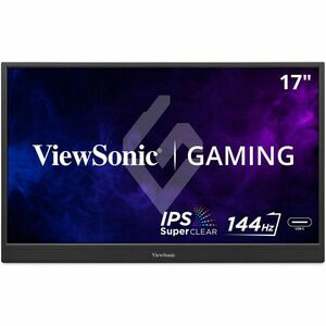 ViewSonic VX1754 17 Inch 1080p IPS Portable Gaming Monitor with 144Hz, AMD FreeSync, 2 Way Powered 60W USB C, Mini HDMI, and Built-in Stand with Protective Cover - PEGASUSS 