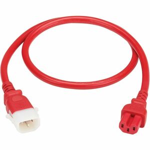 Eaton Tripp Lite Series PDU Power Cords, C15 to P-Lock C14 - Heavy-Duty, 15A, 250V, 14 AWG, 3 ft. (0.9 m), Red, 6 Pack - PEGASUSS 