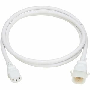 Eaton Tripp Lite Series PDU Power Cords, C13 to P-Lock C14 - Heavy-Duty, 15A, 250V, 14 AWG, 6 ft. (1.8 m), White, 6 Pack - PEGASUSS 