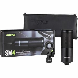 Shure SM4-K Rugged Wired Condenser Microphone for Recording, Home, Home Studio, Stage, Studio, Vocals, Drum, Guitar Amplifier, Horn - PEGASUSS 