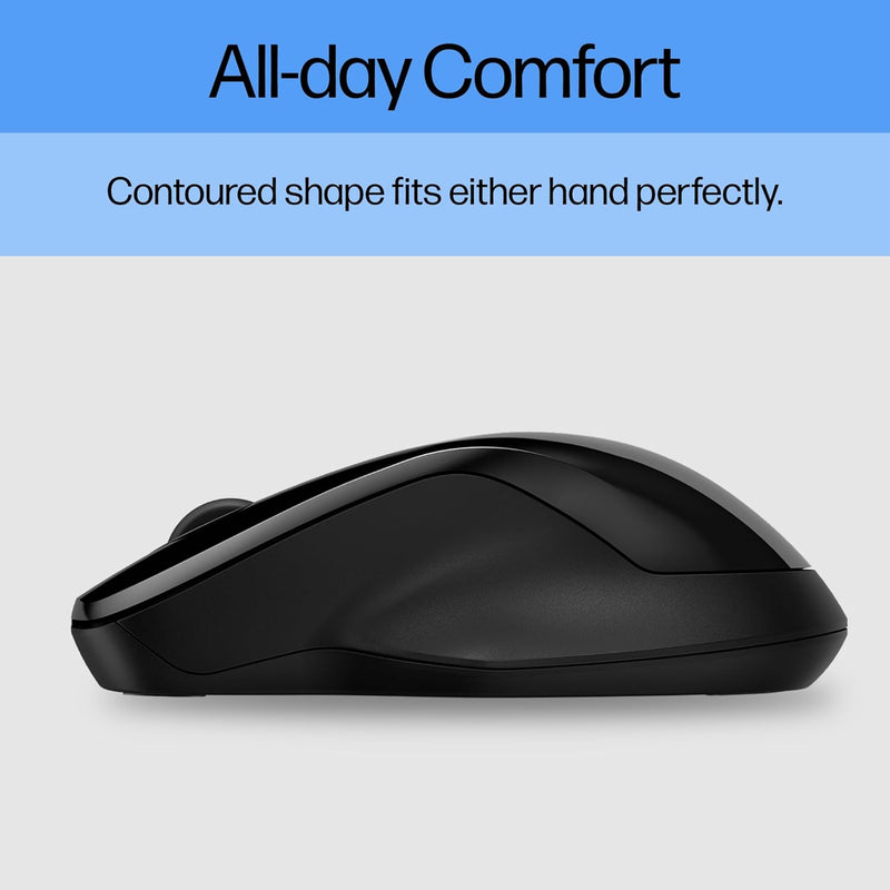 250 Dual Mouse - for Computer or Laptop - Multi-Os & Device Compatibility, Dual-Mode 2.4 GHZ or Bluetooth Connectivity - Multi-Surface Technology - 1-Year Battery Life - Ambidextrous,Black