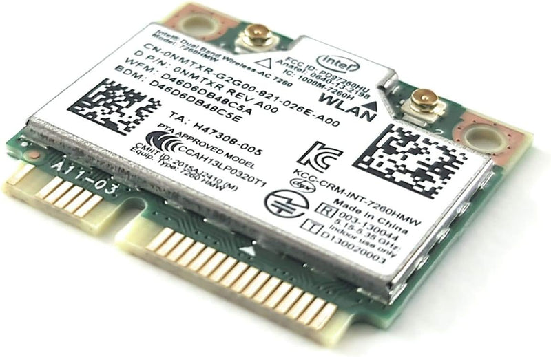 7260.HMW Dual Band Wireless-Ac 7260 Network Adapter PCI Express Half Mini Card 802.11 B/A/G/N/Ac