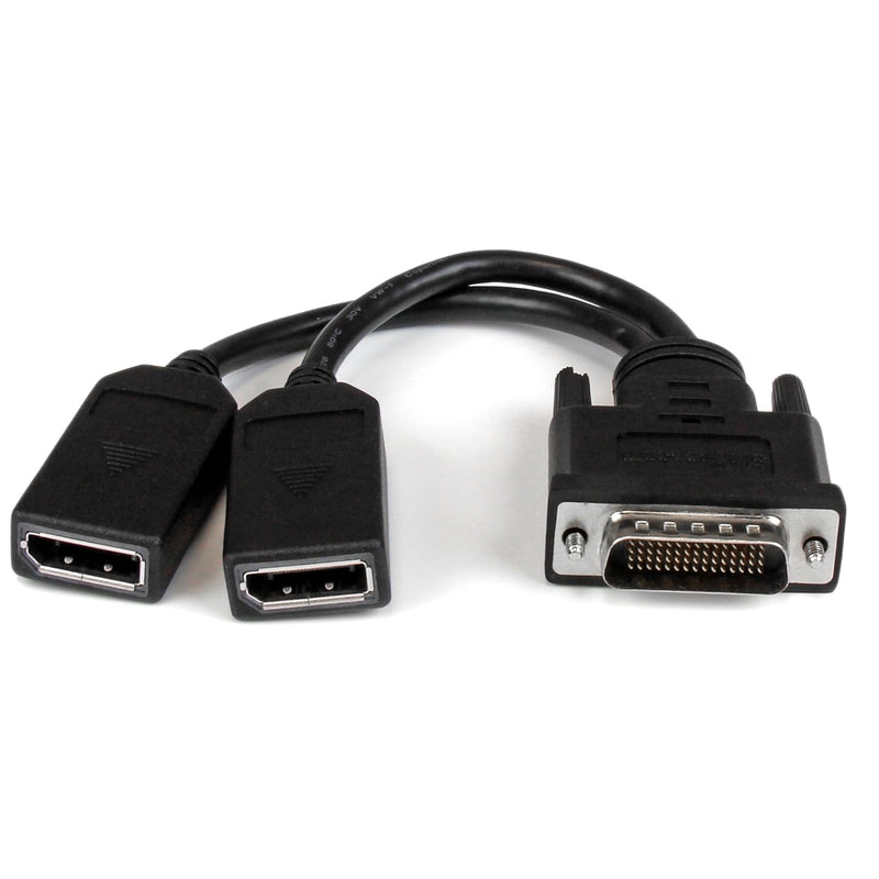 Startech.Com DMS-59 to Displayport - 8In - DMS 59 to 2X DP - Y Cable - DMS-59 Adapter - Displayport Splitter Cable - LFH Cable (Dmsdpdp1),Black