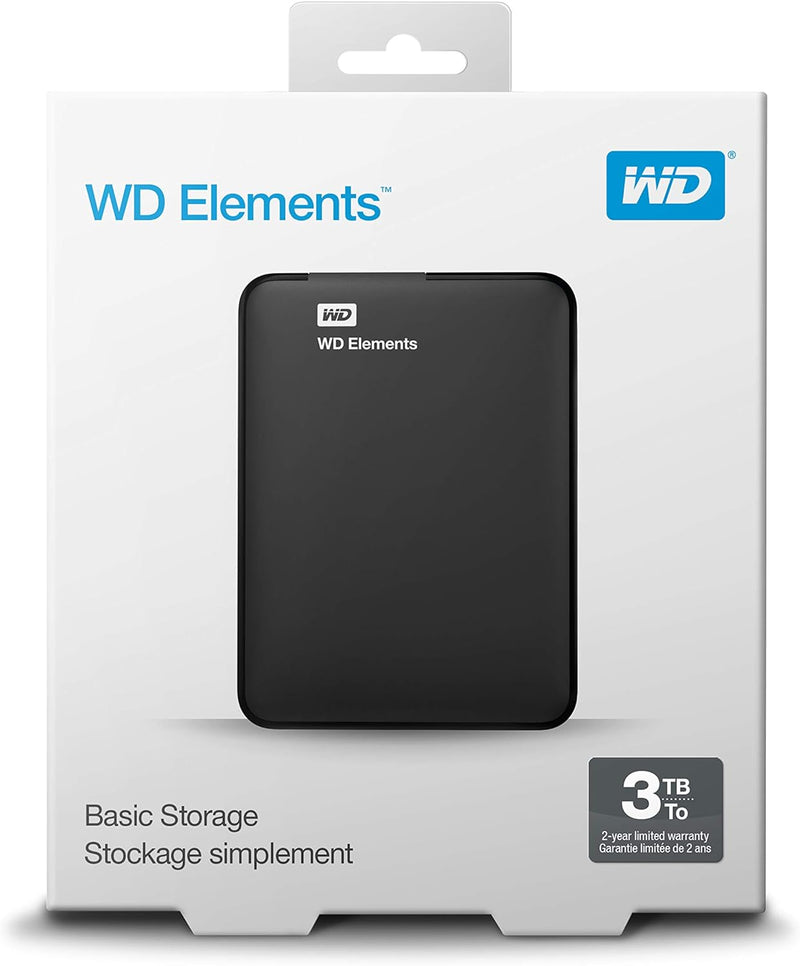 3TB Elements Portable External Hard Drive - USB 3.0 - BU6Y0030BBK-WESN