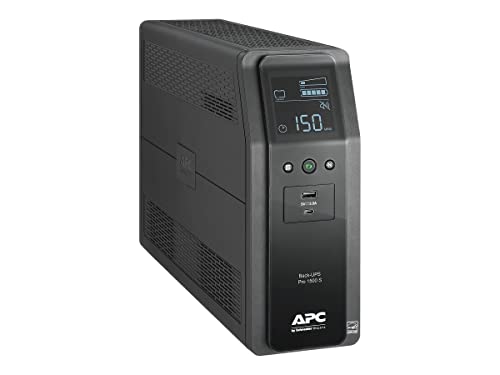 APC UPS 1500VA Sine Wave UPS Battery Backup, BR1500MS2 Backup Battery Power Supply, AVR, 10 Outlets, (2) USB Charger Ports - PEGASUSS 