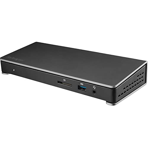 StarTech.com Thunderbolt 3 Dock - Dual Monitor 4K 60Hz TB3 Laptop Docking Station with DisplayPort - 85W Power Delivery Charging - 6-Port USB 3.0 Hub, SD 4.0, GbE, Audio - Windows & Mac (TB3DOCK2DPPD)