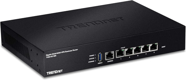 Gigabit Multi-Wan VPN Business Router, TWG-431BR, 5 X Gigabit Ports, 1 X Console Port, Qos, Inter-Vlan Routing, Dynamic Routing, Load-Balancing, High Availability(Renewed)