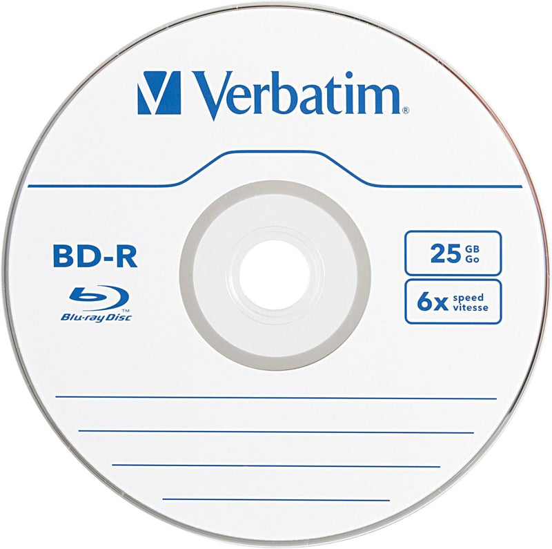 96910 BD-R 25GB 6X Blu-Ray Recordable Media Disc - 1 Disc Jewel Case Box 25GB 1Pk Jewel Case Box Media Disc