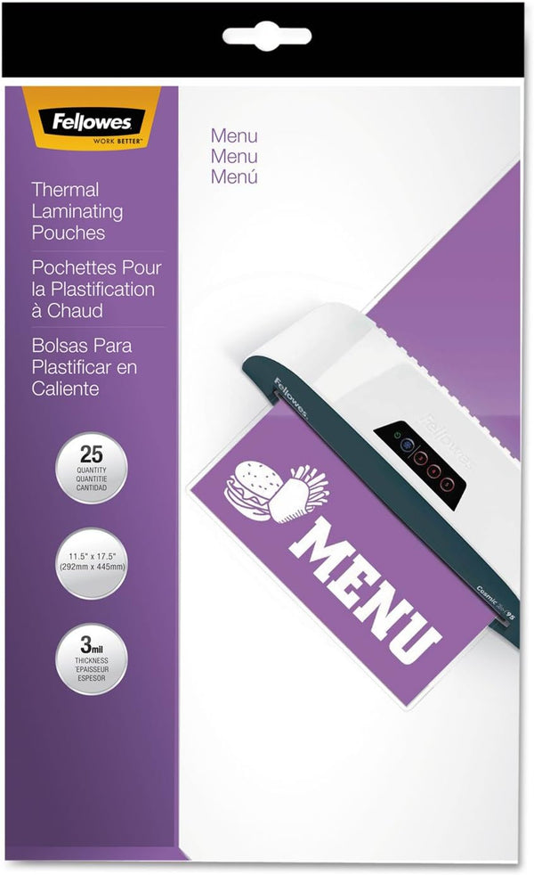 52011 Laminating Pouches, 3Mil, 11.5 X 17.5, 25/Pack