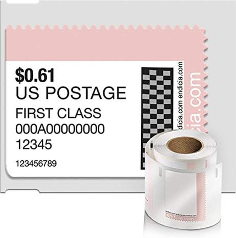 LW USPS Postage Stamp Labels for Labelwriter Label Printers, White, 1-5/8'' X 1-1/4'', 1 Roll of 2 (3915)