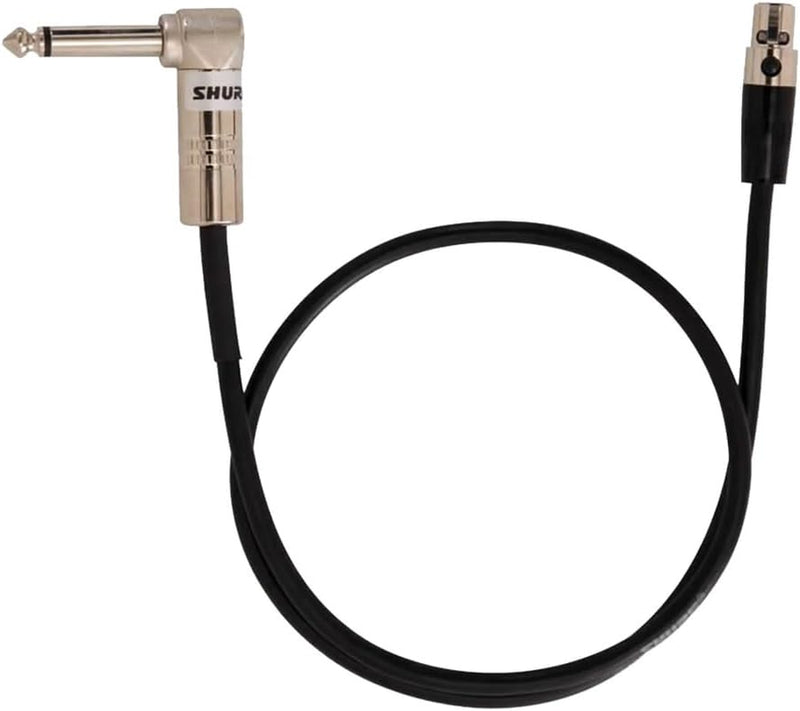 WA304 2' Instrument Cable, 4-Pin Mini Connector (TA4F) with Right-Angle 1/4" Connector