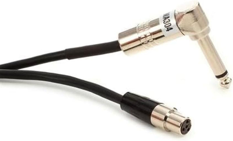 WA304 2' Instrument Cable, 4-Pin Mini Connector (TA4F) with Right-Angle 1/4" Connector