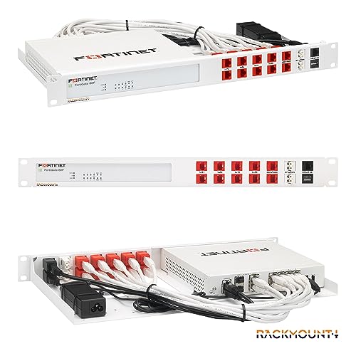 Fortinet Firewall Appliance Rack Mount - 1U Server Rack Shelf with Easy Access Front Network Connections, Properly Vented, Customized 19 Inch Rack - RM-FR-T15 by Rackmount.IT