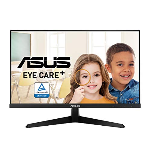 ASUS VA24DQ 23.8” Monitor, 1080P Full HD, 75Hz, IPS, Adaptive-Sync/FreeSync, Eye Care, HDMI DisplayPort VGA, Frameless