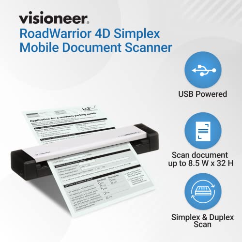 Visioneer RoadWarrior 4D Duplex Mobile Scanner